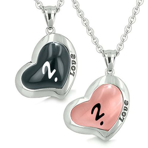 Love silver heart pendant chain with alphabet name write pictures